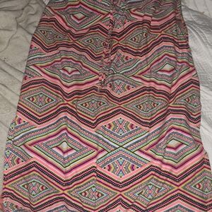 Colorful Geometric Patterned Skirt